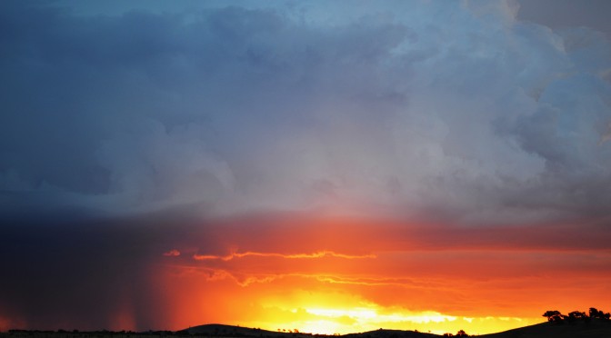 Sunset thunderstorm – Gunning NSW December 2014